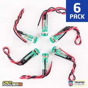 6 X RadioShack 5mm Gruppo Supporto LED Verde con Resistenza 2760271 CONFEZIONE SFUSA NUOVO - Foto 1 di 5