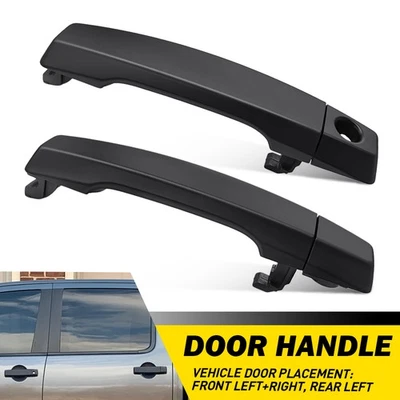 Exterior 2x Door Black Handle for 2004-2015 Nissan Infiniti Front&Rear Left Side - Image 1 of 4