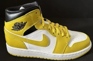 Nike Air Jordan 1 Mid Vivid Azufre Amarillo Blanco Zapato Mujer Talla 6.5 Nuevo BQ6472-170 - Imagen 1 de 5