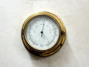 Barómetro Hanseático Hamburgo De Colección Alemania Latón Náutico Medidor de Clima - Imagen 1 de 9