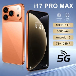 Nuevo Smartphone I17 Ultra 16+1TB 5G 7.3" Desbloqueado De Fábrica Teléfonos Celulares Android - Imagen 1 de 30