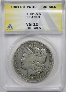 1901-S $1 ANACS VG 10 Details Morgan Silver Dollar - Picture 1 of 4