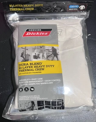 Dickies Heavy Duty Térmico Crew Manga Larga Beige Talla L Grande Nuevo Foto 1 de 2