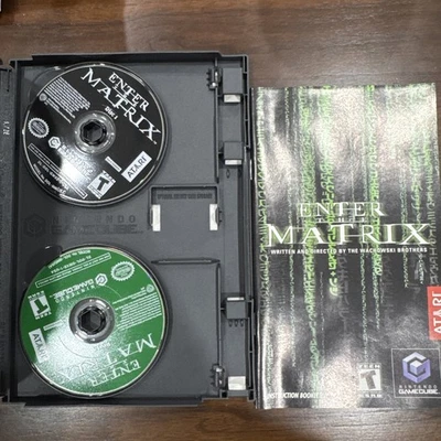 Enter the Matrix (Nintendo GameCube, 2003) CIB Complete w/ Manual 2 Disc Clean - Image 1 of 4