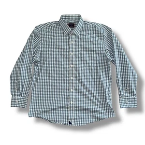 Untuckit Long Sleeve Button Up Shirt Gingham Check Men’s Large Performance - Picture 1 of 5