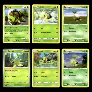 6x Turtwig Lot 67 HeartGold SoulSilver Unleashed Pokemon Cards Collection Set - Picture 1 of 2