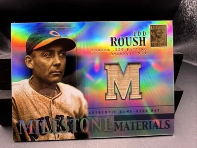 2002 Topps Tribute - Milestone Materials Edd Roush #MIM-ER (MEM) - Image 1 of 2