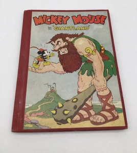 1st Ed. 1934 Walt Disney Mickey Mouse In Giantland Childrens Book David McKay - Picture 1 of 4