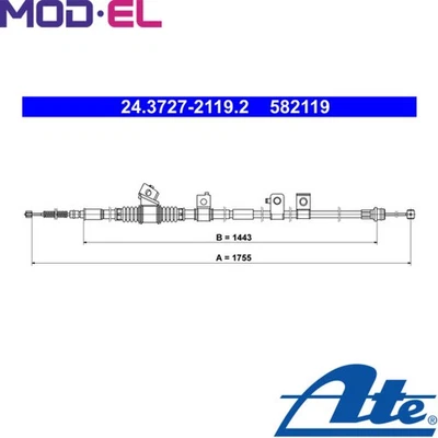 CABLE FRENO ESTACIONAMIENTO 24.3727-2119.2 PARA MITSUBISHI PAJERO/IV/Van/CLASSIC 3.2L Foto 1 de 4