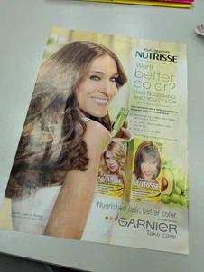 SARAH JESSICA PARKER for Garnier Nutrisse Hair Color 1-Page PRINT AD Brown Sugar - Picture 1 of 5