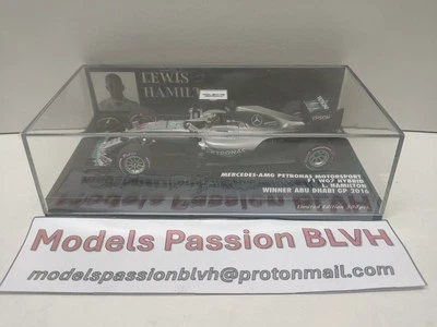 Mercedes W07 Hamilton Winner Abu Dhabi GP 2016 1/43 Minichamps - Photo 1/4