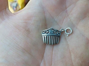 Collana pettine argento sterling vintage ciondolo cosmetici capelli igiene collo - Foto 1 di 2