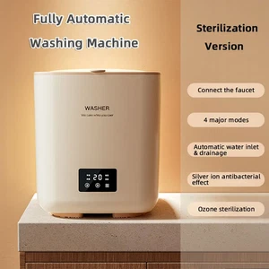8L Mini Fully Automatic Washing Machine,Portable Electric Home Underwear Elution - Picture 1 of 16