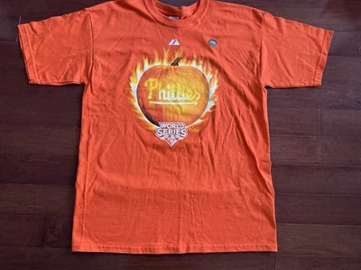 Phillies  2009 MLB World Series Pumpkin Halloween Ryan Howard  T Shirt Youth XL - Image 1 of 4