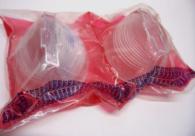 56 雪佛兰透明尾灯镜片带凸起镀铬领结美国制造 — 第 1/3 张图片