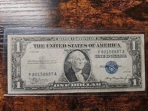 FR. 1607 M $1 1935 Silver Certificate Mule P-A Block Good F/VF No Rips, Pinholes - Picture 1 of 4