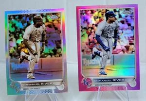 2022 Topps Chrome Emmanuel Rivera Pink & Sepia Refractor Cards #164 MLB KC Royal - Picture 1 of 8