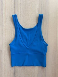 lululemon Power Pivot Rib Tank, Size 2, Poolside Blue - Picture 1 of 3