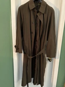 Polo University Club Herren 44R olivfarbener Trenchcoat Ralph Lauren Reißverschlussfutter gebraucht, in einwandfreiem Zustand - Bild 1 von 21