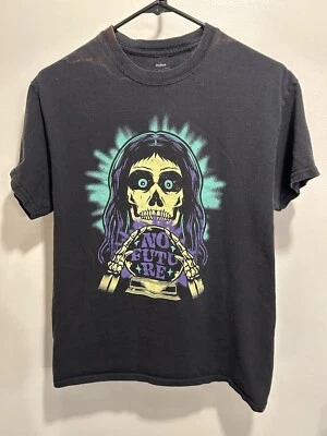 12oz Soda No Future Skeleton Fortune Teller Graphic Print Short Sleeve T-Shirt M - Image 1 of 4