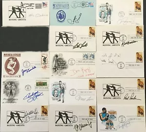 14 Boxen HOFer signiert handsignierte Siegel FDC Don King Willie Pep Max Schmeling - Bild 1 von 1