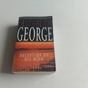 Deception On His Mind By Elizabeth George PB In Aust now Thriller Mystery - Picture 1 of 6