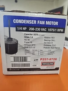 Totaline P257-8728 Condenser Fan Motor - 1/4HP 208/230V 1PH (SF) - Picture 1 of 2