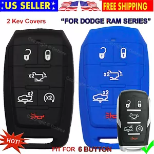 6B Silicone Cover Entry Fob fits Dodge Ram 1500 Truck 2020 2021 2022 2023 Key - Picture 1 of 6