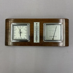 Lufft Wetterstation Barometer Thermometer Hygrometer Eichensockel Antik Art déco - Bild 1 von 6