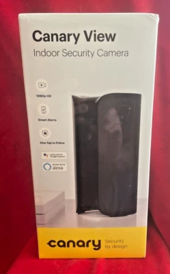 Canary View Indoor Security Camera 1080P HD Black (WiFi) New MSRP $79.99 - Image 1 of 4
