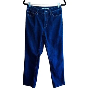 Pantalones de mezclilla Lands End para mujer tiro alto pierna recta talla 6 - Imagen 1 de 12