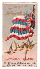 1901 E17A Breisch-Williams Candy ~ FLAGS All Nations ~ Hawaiian Islands HAWAII