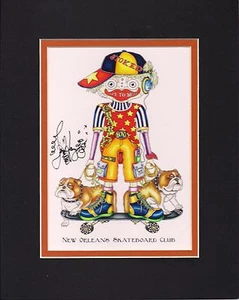NEW ORLEANS SKATEBOARD CLUB, 8 x 10 MATTED GICLEE Jamie Hayes, BULLDOG  - Picture 1 of 1