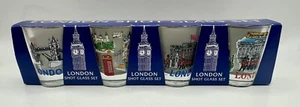 4er Set Souvenir Schnapsglas Barware London England Wahrzeichen Buckingham NEU - Bild 1 von 8