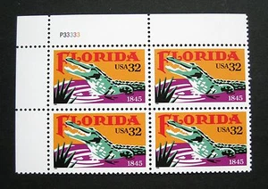 Sc # 2950 ~ Plate # Block ~ 32 cent Florida Statehood, 150th Anniversary (ha26) - Picture 1 of 1