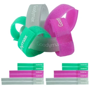Lipo Halter Klettkabelbinder Set 12 Stück - Grün-Pink-Grau Kabel Binder Klett - Bild 1 von 2