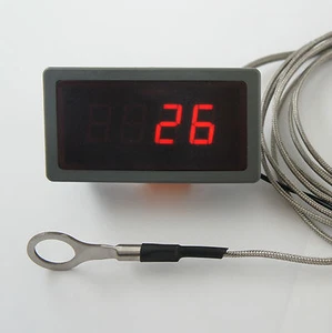 UNIVERSAL TEMPERATURE GAUGE LED SCREEN VINTAGE LANDROVER PYROMETER CHT 3M SENSOR - Picture 1 of 6