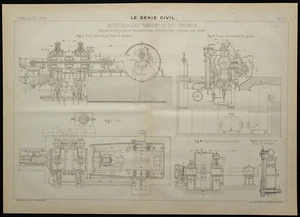 1906 - Plan de moteur à gaz "Union" de 250 chevaux - Ingénierie mécanique - Picture 1 of 5