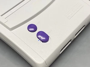 Ultimate SNES RGB Super Nintendo Console Mini Jr. 1 Chip Recapped LED Region - Picture 1 of 20