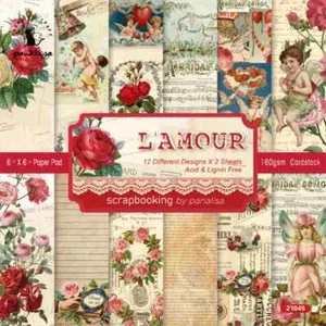 De colección San Valentín Cupido Flor Corona Periódico Libro de recortes Tarjeta Artesanal - Imagen 1 de 4
