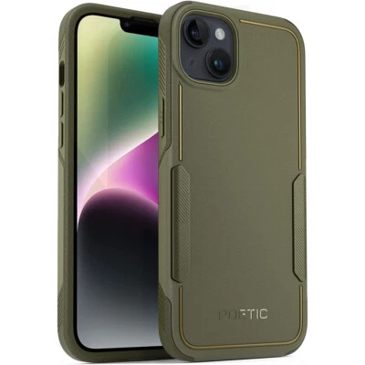 For iPhone 14 Plus Case Poetic Lightweithg Slim Cover Shockproof Military Green - Image 1 of 4