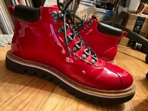 Art company ankle boots size 39 candy apple red, patent leather, rare find - Picture 1 of 11
