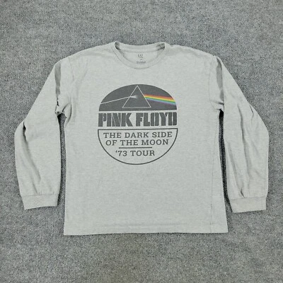 Camisa Pink Floyd Niño Talla 18 Gris Lado Oscuro de la Luna Camiseta Gráfica Manga Larga Foto 1 de 4