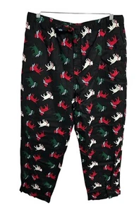 Joe Boxer NWT Mens Christmas Dog Pajama Pants Sz XL Cotton Black - Picture 1 of 9