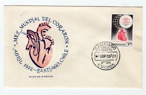 CHILE 1972 FDC Heart Corazon - Picture 1 of 1