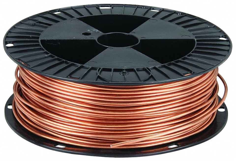 New #6 AWG Solid Soft Drawn Bare Copper Grounding Wire 315ft Spool - Image 1 of 1