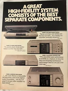 Pioneer Stereoanlage Vintage Print Ad Poster 80’s Retro 1982 - Bild 1 von 1