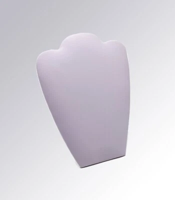 Caballete Expositor Collar Cuero sintético Blanco Joyería Cadena Exhibición Caballete Soporte 12"H Foto 1 de 4