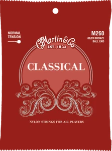Martin Classical Bronze Wound 28-43 Normal Tension Ball End Guitar Strings M260 - Picture 1 of 2