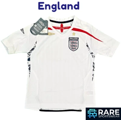 UMBRO KIDS ENGLAND 2007-09 HOME FOOTBALL SHIRT AGE 6-7 YEARS (BNWT)